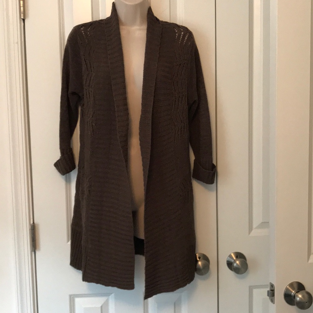 Brown long cardigan